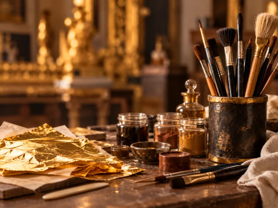 Taller de Abel Velarde, dorador y restaurador de obras de arte
